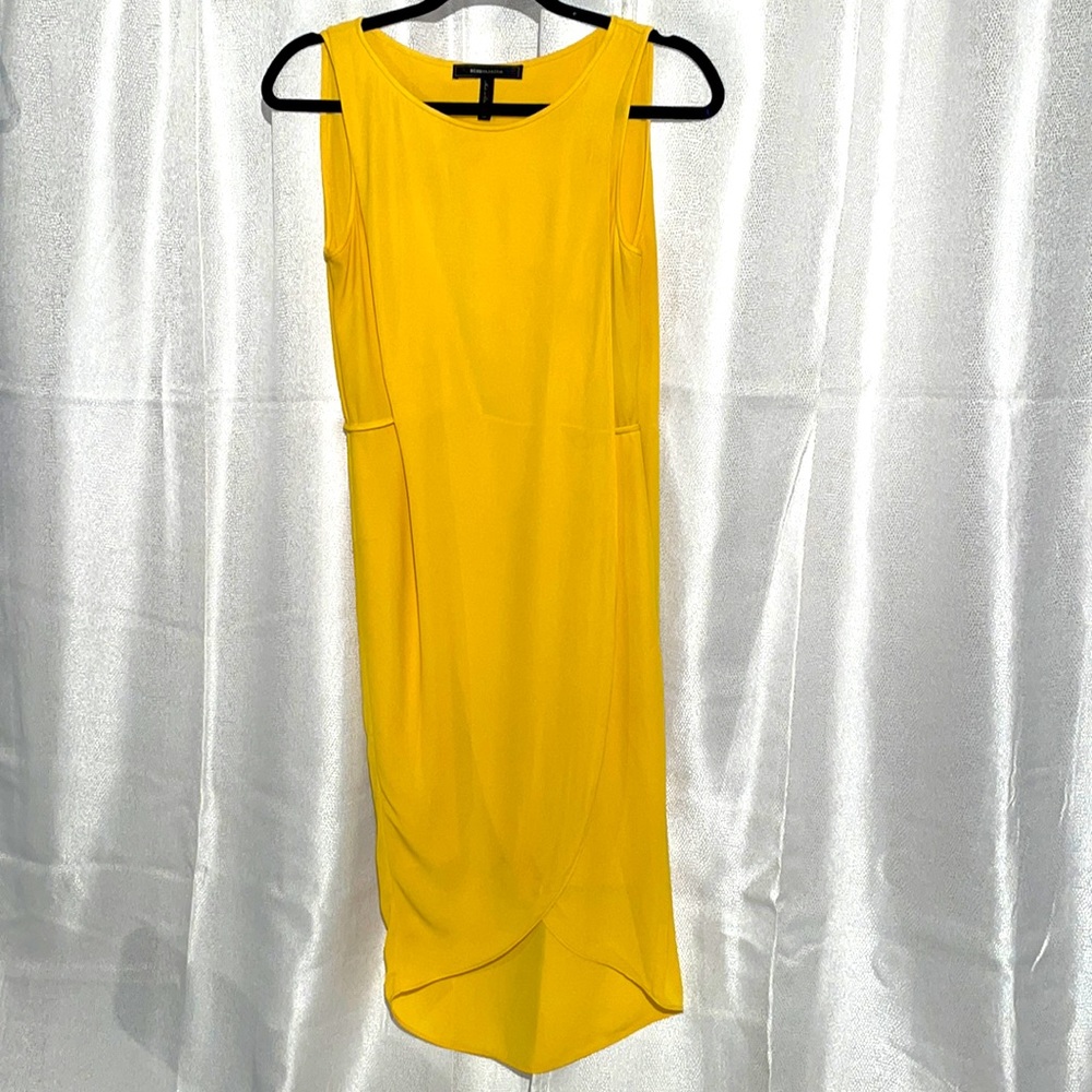 Vintage BCBGMaxAzria Golden Yellow Asymmetrical Dress